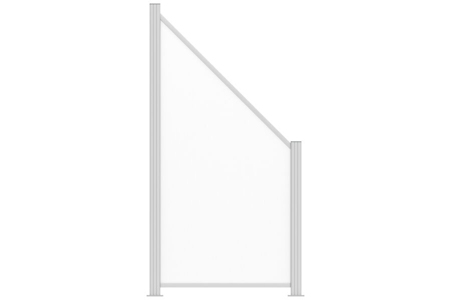 EASY-BOARDS Milchglas aus Acryl, Schrägelement, 88x181/93cm