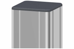 ALU-Tor-Pfosten, 2er-Set, silber, 70x70x2350mm
