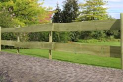 Rancherzaun sägerau, grün, 2,4x15/25x240cm