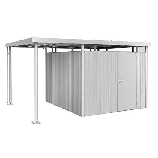 Biohort Seitendach S zu Gerätehaus HighLine H5 silber-metallic 150 x 315 x 222