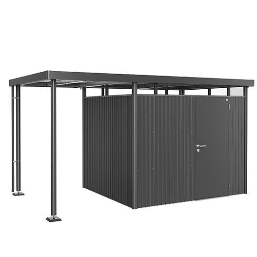 Biohort Seitendach S zu Gerätehaus HighLine H3 dunkelgrau-metallic 150 x 235 x 222
