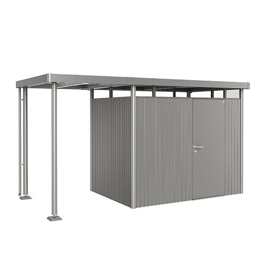 Biohort Seitendach S zu Gerätehaus HighLine H2 quarzgrau-metallic 150 x 195 x 222