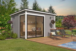 Gartenhaus MARA 4, 386 x 386 cm, 44mm Wandbohlen,...