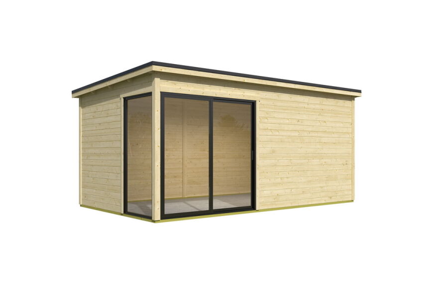 Gartenhaus MARA 5, 506 x 296 cm, 44mm Wandbohlen, verschiedene Varianten, Alufenster und -türen