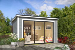 Gartenhaus LUNA 1, 386 x 296 cm, 28mm Wandbohlen,...