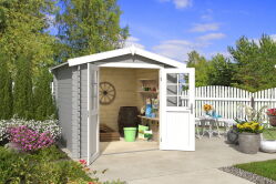 Gartenhaus INGO 230 - 230 x 230 cm, 28 mm,  natur / farbig