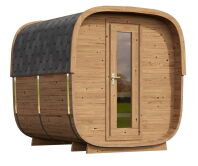 Saunafass BUS Quadratisch Modell Fichte-Thermo 240 x 219...