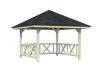 Palmako Pavillon BIANCA 8,3 m²  SET 101 - 300x300 cm, naturbelassen