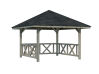 Palmako Pavillon BIANCA 8,3 m²  SET 101 - 300x300 cm, naturbelassen