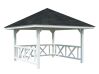 Palmako Pavillon BIANCA 8,3 m²  SET 101 - 300x300 cm, naturbelassen