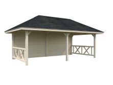 Palmako Pavillon BIANCA 16,6 m²  SET 108  - 588x300 cm, naturbelassen