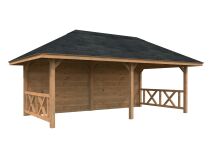 Palmako Pavillon BIANCA 16,6 m²  SET 108  - 588x300 cm, naturbelassen
