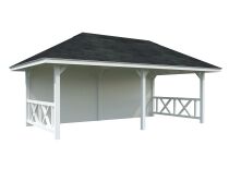 Palmako Pavillon BIANCA 16,6 m²  SET 108  - 588x300 cm, naturbelassen