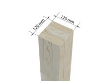 Palmako Pavillon BIANCA 16,6 m²  SET 108  - 588x300 cm, naturbelassen