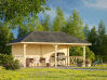 Palmako Pavillon BIANCA 16,6 m²  SET 108  - 588x300 cm, naturbelassen