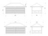 Palmako Pavillon BIANCA 16,6 m²  SET 108  - 588x300 cm, naturbelassen