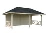 Palmako Pavillon BIANCA 16,6 m²  SET 108  - 588x300 cm, naturbelassen