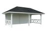 Palmako Pavillon BIANCA 16,6 m²  SET 108  - 588x300 cm, naturbelassen