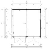 Topgarden Doppelgarage 600 x 600 cm (A); 70 mm Doppelnut,...