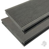 WPC Terrassendiele MASSIV 19x140x5000mm Kombiprofil grau,...