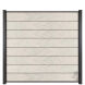 WPC-MODULAR Serie "Bicolor weiss/anthrazit pulverbeschichtet" 180 x 174 cm SET (ohne Pfosten) (AL)