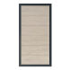 WPC-Zaun FORTE bicolor weiss mit ALU Rahmen anthrazit, 90x180x4cm