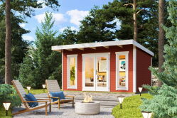 Lasita Maja Gartenhaus SIZILIEN 1 - 410 x 350 cm, 44 mm,...