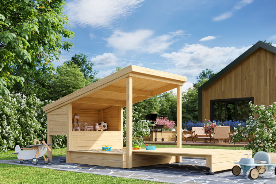 Kinderspielhaus PIPPI 1 150 x 222 cm, 19mm Wandstärke