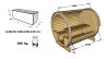 Picknickfass Gastrofass Marktstand Grillfass Campingfass Modell 205 x 240 cm; mit Glastür und Fenster in der Front, inkl. Dachschindeln schwarz, Bausatz
