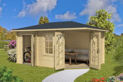 Gartenhaus ARUBA 3 (A) 320x470 cm 44 mm Doppelnut 2...