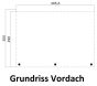 Gartenhaus MARA 2 + Schleppdach FRONT, 386 x 296 cm + 300 cm Schleppdach, 28mm Wandbohlen, unbehandelt, Alufenster und -türen