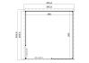 Gartenhaus MARA 3 + Schleppdach SEITE, 386 x 386 cm + 350 cm Schleppdach, 28mm Wandbohlen, RAL 7042 verkehrsgrau lackiert, Alufenster und -türen