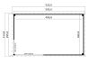 Gartenhaus MARA 5 + Schleppdach FRONT, 506 x 296 cm + 300 cm Schleppdach, 44mm Wandbohlen, unbehandelt, Alufenster und -türen