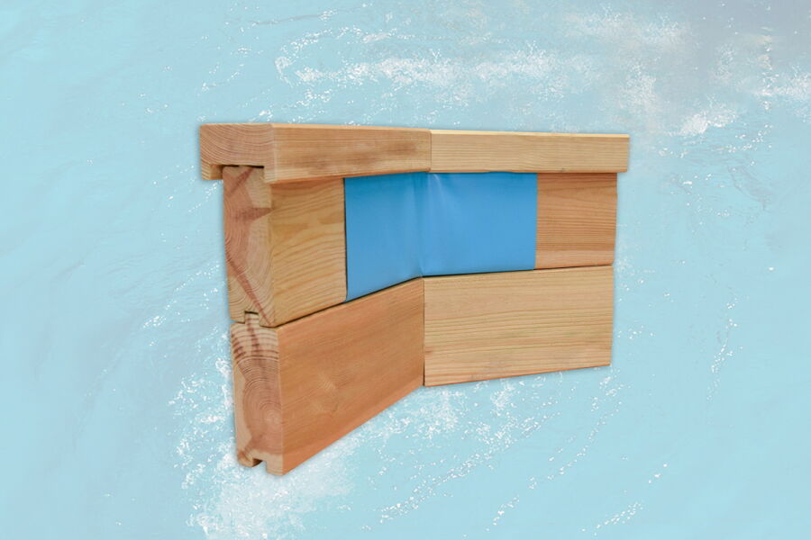 WEKA Massivholzpool 593 B Gr.1, Sparset  inkl. Sandfilteranlage und Technikraum, 45mm KDI Blockbohle