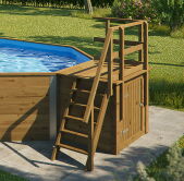 WEKA Massivholzpool 593 B Gr.1, Sparset  inkl. Sandfilteranlage und Technikraum, 45mm KDI Blockbohle