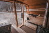 Leil® Saunasell Saunafass ROUND CUBE SINGLE EXCLUSIVE 301x260 cm inkl. Dachschindeln schwarz, Bausatz, Thermo-Holz