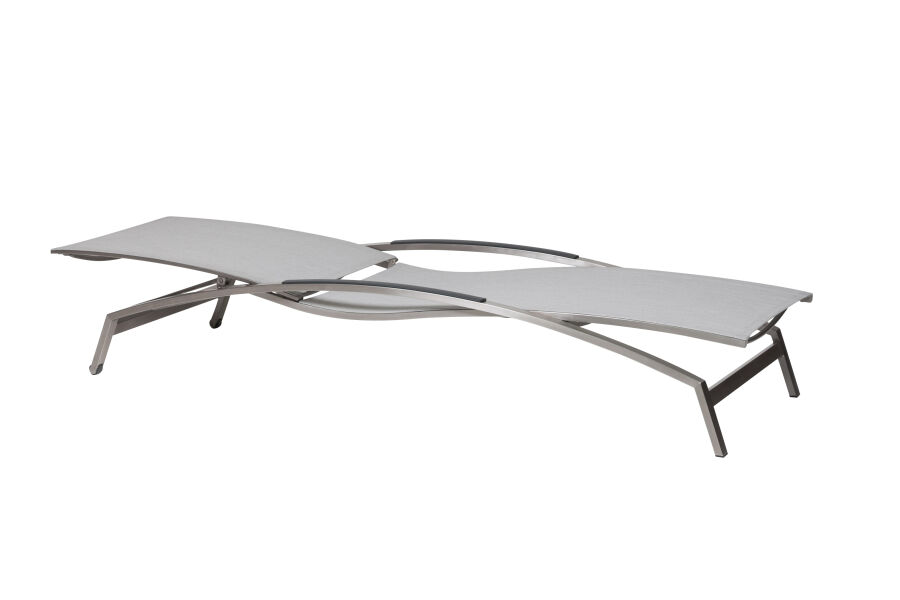Diamond Garden Ancona Liege Edelstahl-304/Textilene Hellgrau