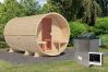 Karibu Sauna FASSSAUNA 3 - SAUNAFASS 3 / Ofen 9 KW externe Strg easy / naturbelassen
