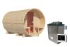Karibu Sauna FASSSAUNA 3 - SAUNAFASS 3 / Ofen 9 KW externe Strg easy / naturbelassen