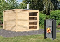 38 mm Saunahaus CUBEN / naturbelassen / inkl....