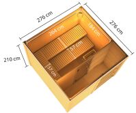 38 mm Saunahaus CUBEN / naturbelassen / inkl....