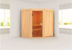 Sauna TAURIN (Eckeinstieg) / bronzierte Tür / kein Dachkranz / ohne Ofen
