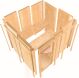 Sauna TAURIN (Eckeinstieg) / klarglas Tür / inkl. Dachkranz / Ofen 9 kW Bio externe Strg easy