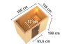 Sauna VARIADO (Fronteinstieg) / Holztür / kein Dachkranz / ohne Ofen