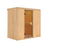 Sauna VARIADO (Fronteinstieg) / bronzierte Tür / kein Dachkranz / ohne Ofen