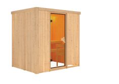 Sauna BODIN (Fronteinstieg) / bronzierte Tür / kein Dachkranz / ohne Ofen