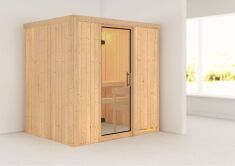 Sauna BODIN (Fronteinstieg) / klarglas Tür / kein Dachkranz / ohne Ofen