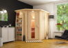 Sauna CARIN 196x151 cm Eckeinstieg 68 mm Systemsauna