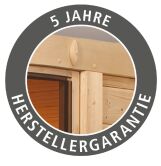 Sauna CARIN (Eckeinstieg) / graphit Tür / kein Dachkranz / ohne Ofen