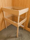 Sauna CARIN (Eckeinstieg) / graphit Tür / kein Dachkranz / ohne Ofen